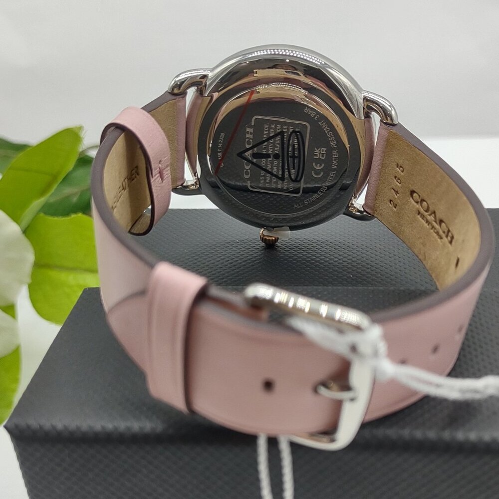 Coach Women's Elliot Blush Leather Strap Watch - Picture 4 of 7
